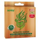 Encordoamento para Violão Aço Solez Phosphor Bronze 92/8 .010 - SLAPB10
