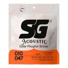 Encordoamento para Violão Aço Tensão Leve 0.10 SG Acoustic