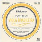 Encordoamento Profissional para Viola Brasileira em Mi EJ82C - D'addario