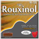 Encordoamento rouxinol violao nylon cristal/prateada tensao media c/bolinha r58 (h-7) Encordoamento rouxinol violao nylon cristal/prateada tensao media c/bolinha r58 (h-7)