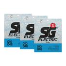 Encordoamento sg 010 guitarra niquel - 3 triple pack