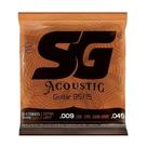 Encordoamento SG Acoustic .009 85/15 para Violão Aço (BRONZE) - Extra Light (Extra Leve)