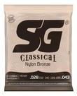 Encordoamento SG Strings Médio Nylon Para Violão Bronze 65/35