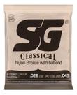 Encordoamento Sg Violão Nylon Bronze 65/35 Prata Com Bolinha