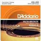 Encordoamento Violão Aço 010 Daddario Ez900 0.10 Bronze