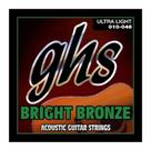 Encordoamento Violao Aço Ghs Bb10u Bright Bronze 010 Usa