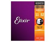 Encordoamento Violão Elixir Phosphor Bronze Nanoweb 011 052 Custom Light 16027