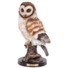 Enfeite animal coruja de resina decorativa 25cm