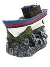 Enfeite Aquario Barco Pesqueiro Pequeno Fragata