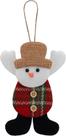 Enfeite Árvore Natal Pendente Boneco De Neve 1 Peça 17cm