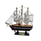 Enfeite barco 16cm madeira, ref 5368