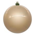 Enfeite Bola Vickerman 15 cm Pérola Aveia UV Kit com 4 Enfeite Bola Vickerman 15 cm Pérola Aveia UV Kit com 4