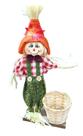Enfeite Boneco De Palha C/ Base E Cestinho Para Festa Junina