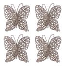 Enfeite Borboleta 7cm c 4 CV244472 Cazza Champagne