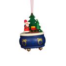 Enfeite Caixa de Música Papai Noel Azul Christian Ulbricht