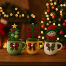 Enfeite Caneca De Decoração Para Natal Cerâmica Enfeite Caneca De Decoração Para Natal Cerâmica