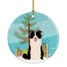 Enfeite Caroline's Treasures Feliz Natal Border Collie
