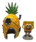 Enfeite Casa Abacaxi E Bob Esponja De Resina Para Aquários