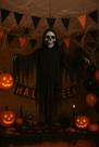 Enfeite Caveira Fantasma Halloween 43cm Decoração Assustadora