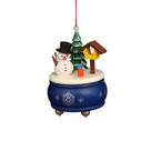 Enfeite Christian Ulbricht Boneco de Neve Caixa de Música 8cm