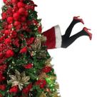 Enfeite de Àrvore de Natal Perna Mamãe Noel Movimento Luxo