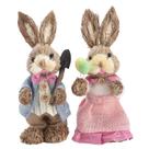 Enfeite de coelho MISNODE Bunny Statue, presente de casamento e Páscoa, 23 cm