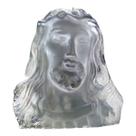 Enfeite De Cristal Lasca Face De Jesus Cristo 6 x 6 cm santo Enfeite De Cristal Lasca Face De Jesus Cristo 6 x 6 cm santo