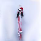 Enfeite de Halloween - Caveiras com Pano Vermelho - 1 unidade - Silver Festas - Rizzo