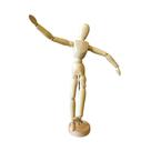 Enfeite De Madeira 14Cm Boneco Articulado