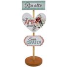 Enfeite De Mesa Com Plaquinhas Ria Alto 18x8
