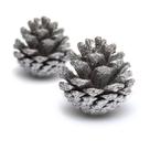 Enfeite de Mesa De Natal - PINHAS PRATA - 4 x 5cm com 9 pinhas. Pinha Recicladas