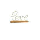 Enfeite De Mesa Decorativo Aramado Love Metal Preto FWB