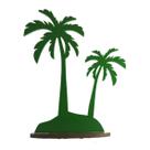 Enfeite de Mesa Festa Coqueiro G 35x29 MDF 9mm Madeira Pintado