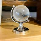 Enfeite de Mesa Mini Globo Terrestre de Vidro 9CM