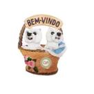 Enfeite de Mesa Miniatura De Cachorro Bem Vindo MALTES
