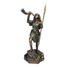 Enfeite De Mesa Rainha Boudica Com Lança E Berrante