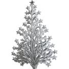 Enfeite de Natal Arvore Prata p Arvore/Mesa/Porta 14cm