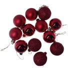 Enfeite de Natal Bola 4cm 12 Unidade Cor:Vermelho Enfeite de Natal Bola 4cm 12 Unidade Cor:Vermelho
