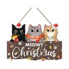 Enfeite De Natal De Madeira Em Forma De Gato Fofo Para Pendurar, Decoração Festiva Para Árvore De