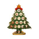 Enfeite De Natal De Madeira Verde Festivo De 5 Camadas Com Sinos Para Decoração De Mesa