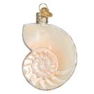 Enfeite de Natal do Velho Mundo Christmas Nautilus Shell Glass