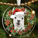 Enfeite de Natal em acrílico TEEBIM Llama 9cm Xmas Decor