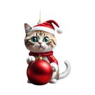 Enfeite De Natal Engraçado De Gato Em Acrílico 2D, Decoração Moderna Para Casa, Pingente Para Carro, Enfeite De Natal Engraçado De Gato Em Acrílico 2D, Decoração Moderna Para Casa, Pingente Para Carro,