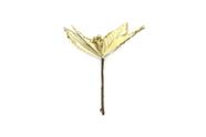 Enfeite de Natal Flor Bico Chic Dourado 20cm