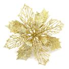 Enfeite de Natal Flor Secreta Glitter 21cm Cazza Enfeite de Natal Flor Secreta Glitter 21cm Cazza