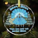 Enfeite de Natal Gossby Sister White Glass 2024 Decoration