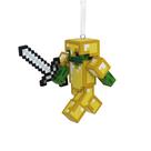 Enfeite de Natal Hallmark Minecraft Zombie com espada e armadura