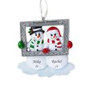 Enfeite de Natal Holiday Treasures Snow Couple Frame
