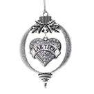 Enfeite de Natal inspirado em Silver Lab Tech com pedras CZ