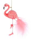 Enfeite de Natal Kurt Adler Pink Flamingo Resin 14cm